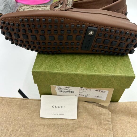 Men's Gucci, AYRTON interlocking G Driver loafers size 9.5 made in Italy - Picture 13 of 13